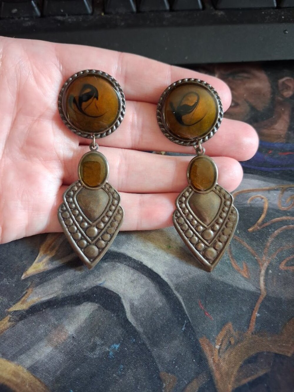 Bohemian style dangle earrings